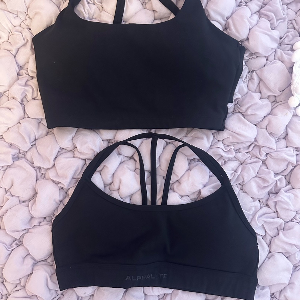 Alphalete Black Sports Bra Set